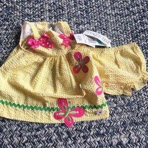 Baby Girl Summer Yellow Two-Piece Outfit NWT